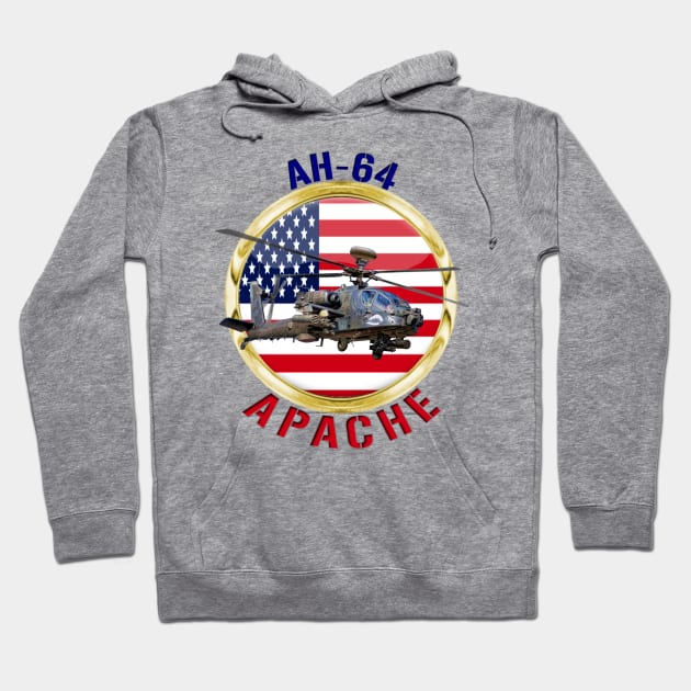 AH-64 Apache USA Hoodie by MilMerchant